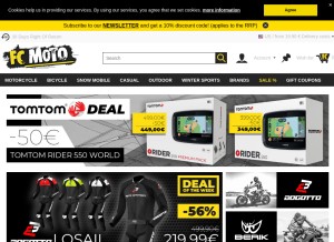 How fc-moto.de looks like on a tablet such as an iPad.