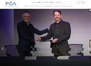 How fcagroup.com looks like on a tablet such as an iPad.