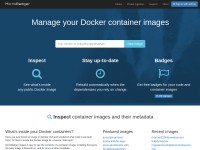 Desktop screenshot for microbadger.com
