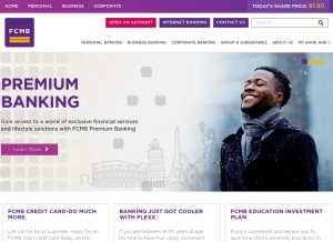 How fcmb.com looks like on a tablet such as an iPad.