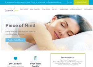 How fcmedical.co.za looks like on a tablet such as an iPad.