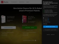 Desktop screenshot for avira.de