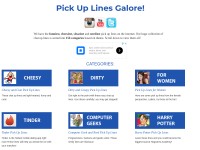 Desktop screenshot for pickuplinesgalore.com