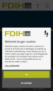 How fdih.dk looks like on a mobile device such as an iPhone.