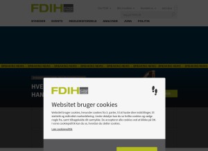 How fdih.dk looks like on a tablet such as an iPad.