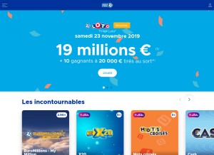 How fdj.fr looks like on a tablet such as an iPad.