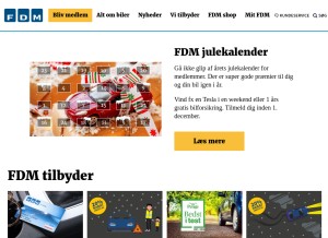 How fdm.dk looks like on a tablet such as an iPad.