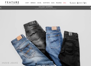 How feature.com looks like on a tablet such as an iPad.