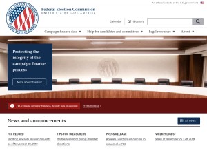 How fec.gov looks like on a tablet such as an iPad.