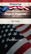 How federalflags.com looks like on a mobile device such as an iPhone.