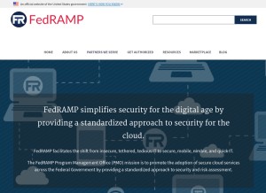 How fedramp.gov looks like on a tablet such as an iPad.