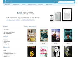 How feedbooks.com looks like on a tablet such as an iPad.