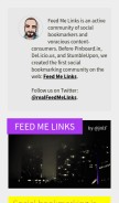 How feedmelinks.com looks like on a mobile device such as an iPhone.