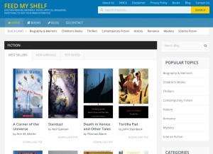 How feedmyshelf.com looks like on a tablet such as an iPad.
