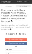 How feedspot.com looks like on a mobile device such as an iPhone.