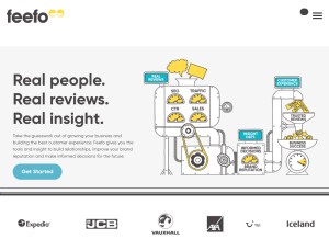 How feefo.com looks like on a tablet such as an iPad.