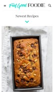 How feelgoodfoodie.net looks like on a mobile device such as an iPhone.