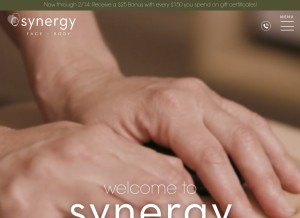 How feelsynergy.com looks like on a tablet such as an iPad.