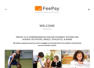 How feepay.com looks like on a tablet such as an iPad.