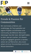 How feig-partner.de looks like on a mobile device such as an iPhone.