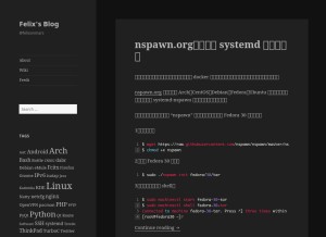 How felixc.at looks like on a tablet such as an iPad.
