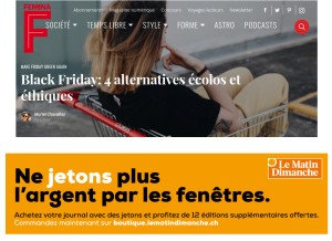 How femina.ch looks like on a tablet such as an iPad.