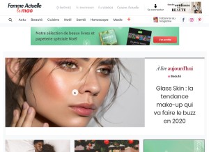 How femmeactuelle.fr looks like on a tablet such as an iPad.