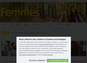 How femmesdaujourdhui.be looks like on a tablet such as an iPad.