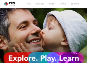 How fen.com looks like on a tablet such as an iPad.