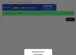How fenarq.com looks like on a tablet such as an iPad.