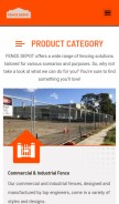 How fencedepots.com looks like on a mobile device such as an iPhone.