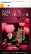 How fendi.com looks like on a mobile device such as an iPhone.