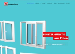 How fensterauspolen.pl looks like on a tablet such as an iPad.