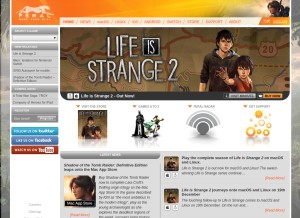 How feralinteractive.com looks like on a tablet such as an iPad.