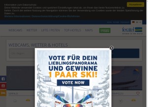 How feratel.com looks like on a tablet such as an iPad.
