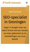 How ferdituinman.nl looks like on a mobile device such as an iPhone.