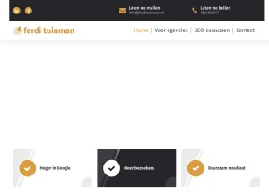 How ferdituinman.nl looks like on a tablet such as an iPad.