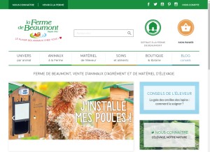 How fermedebeaumont.com looks like on a tablet such as an iPad.
