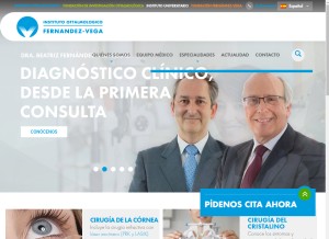 How fernandez-vega.com looks like on a tablet such as an iPad.