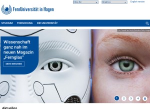How fernuni-hagen.de looks like on a tablet such as an iPad.