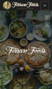How ferrarofoods.com looks like on a mobile device such as an iPhone.