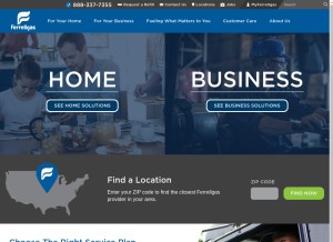 How ferrellgas.com looks like on a tablet such as an iPad.