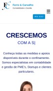 How ferroecarvalho.com looks like on a mobile device such as an iPhone.