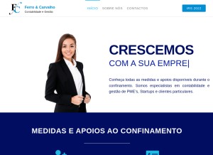 How ferroecarvalho.com looks like on a tablet such as an iPad.