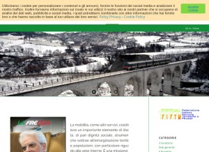 How ferroviafvm.it looks like on a tablet such as an iPad.