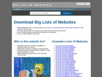 Desktop screenshot for biglistofwebsites.com