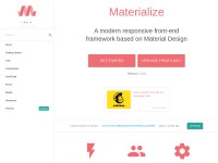 Desktop screenshot for materializecss.com
