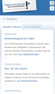 How fh-swf.de looks like on a mobile device such as an iPhone.