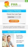 How fha.com looks like on a mobile device such as an iPhone.