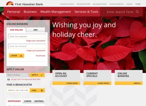 How fhb.com looks like on a tablet such as an iPad.